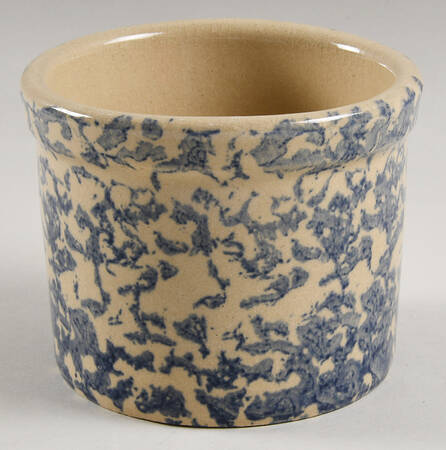 Spongeware Blue 3" Storage Jar No Lid
