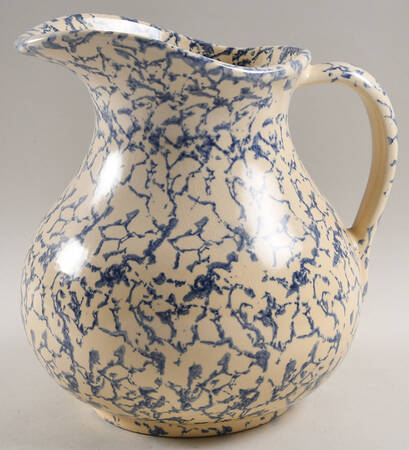 Spongeware Blue 96 Oz Pitcher (For Bowl Set)