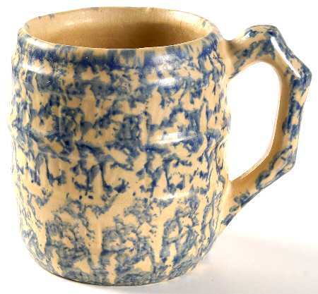 Spongeware Blue Mug