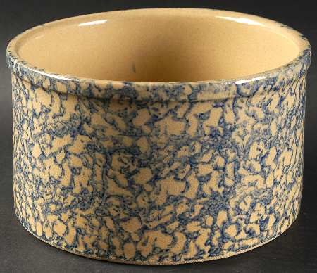 Spongeware Blue 2 Quart Low Jar