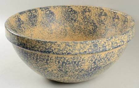 Spongeware Blue 16" Large Salad Serving Bowl