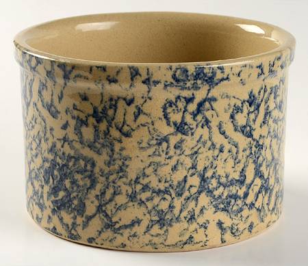 Spongeware Blue 1 Quart Low Jar