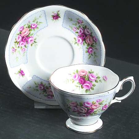 Rosedale Series Footed Cup & Saucer Set