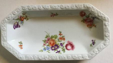 Flowers (Maria Stamp) 15" Oval Serving Platter