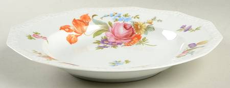 Flowers (Maria Stamp) Large Rim Soup Bowl