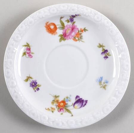 Flowers (Maria Stamp) Saucer for Footed Cup