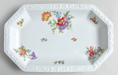 Flowers (Maria Stamp) 13" Oval Serving Platter