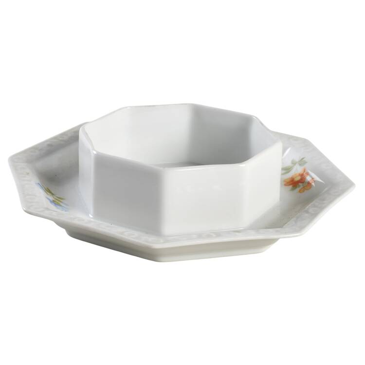 Flowers (Maria Stamp) Round Butter No Lid