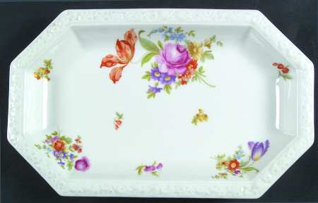 Flowers (Maria Stamp) 12" Oval Serving Platter