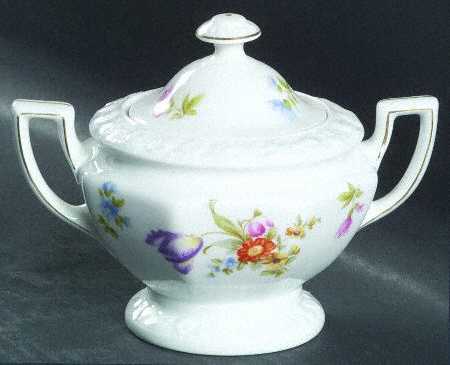Flowers (Maria Stamp) Sugar Bowl & Lid