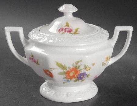 Flowers (Maria Stamp) Sugar Bowl & Lid