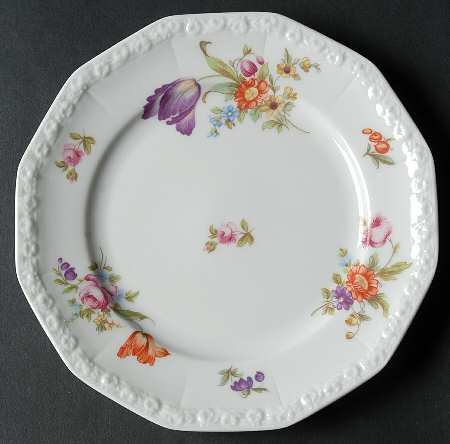 Flowers (Maria Stamp) Dessert/Pie Plate