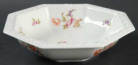 Flowers (Maria Stamp) 7" Round Vegetable Bowl
