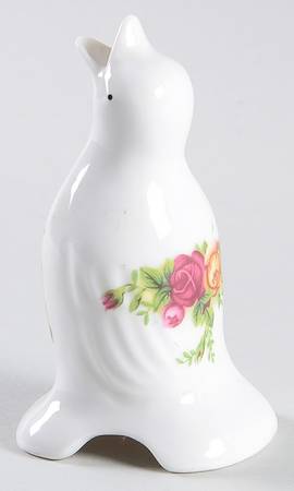 Old Country Roses White (Green Trim) Pie Bird
