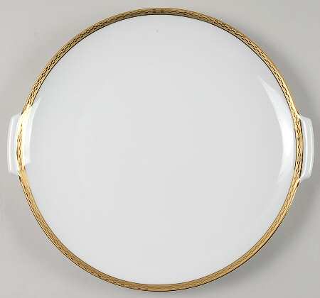 Crown Gold Handled Cake Plate