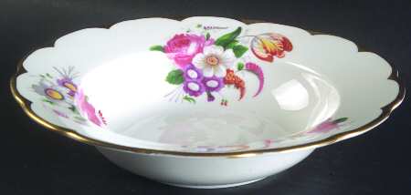Lady Angela (Scalloped Gold Trim) Rim Soup Bowl