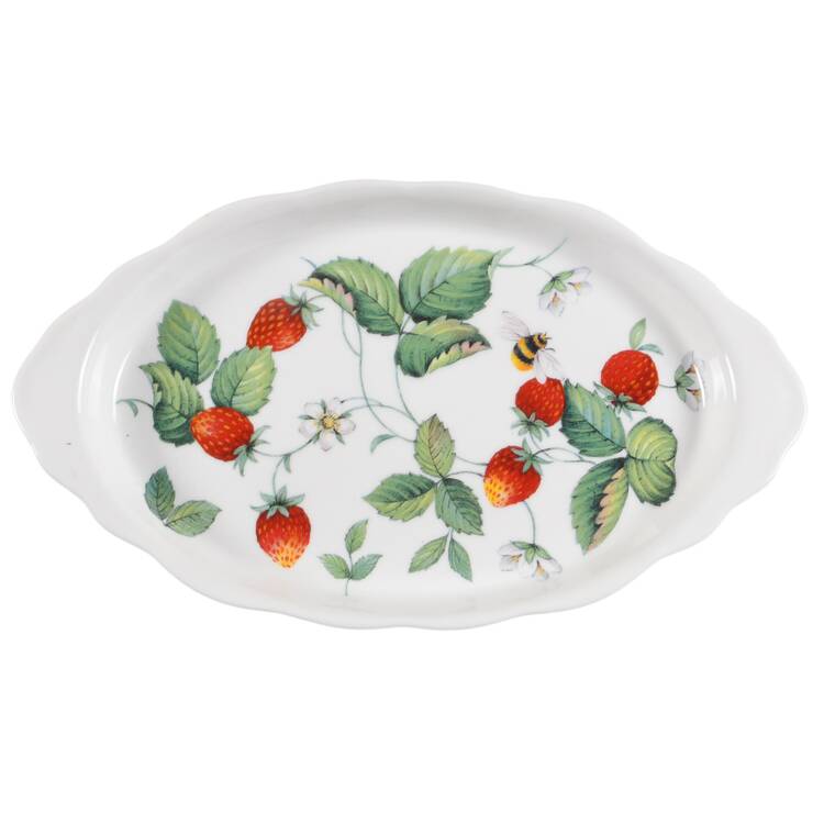 Alpine Strawberry 10" Oval Serving Platter