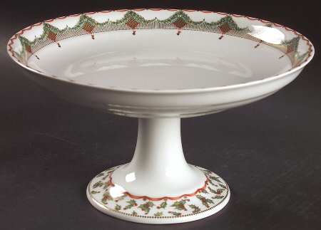 Christmas Joy 10" Diameter Pedestal Cake Stand