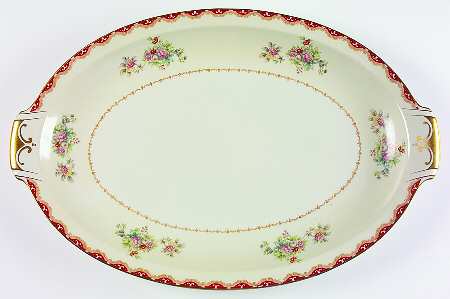 Rutland (Squiggly Verge, Occ Japan) 17" Oval Serving Platter