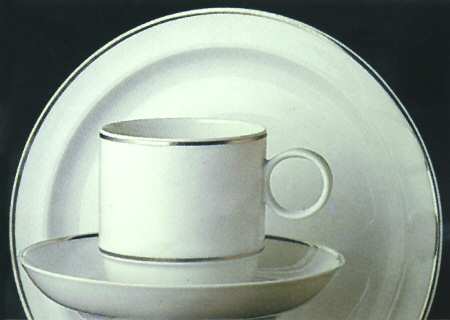 Platinum Band (Duo Shape) Flat Cup & Saucer Set