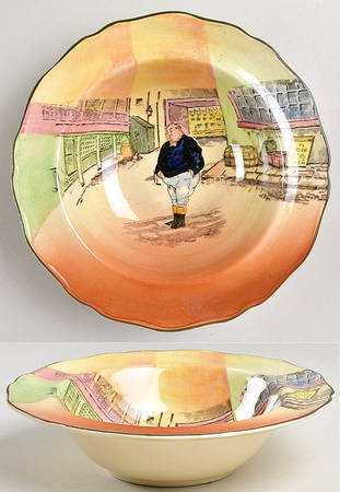 Dickens (Green Trim) Oatmeal Bowl