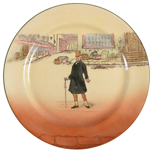 Dickens (Green Trim) Dinner Plate