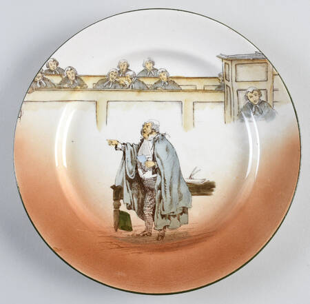 Dickens (Green Trim) Luncheon Plate