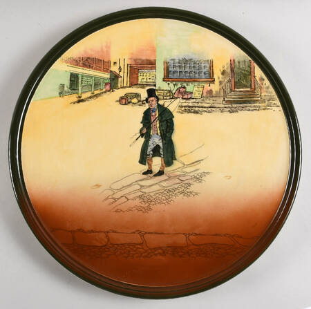 Dickens (Green Trim) Plate Wall
