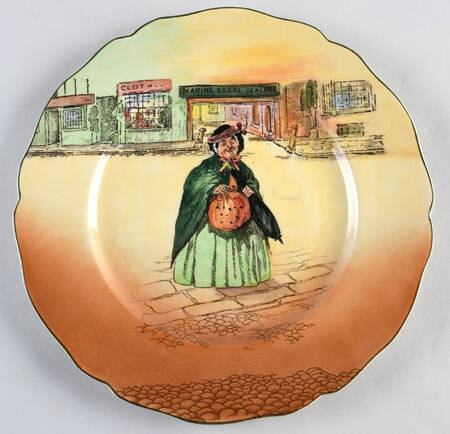 Dickens (Green Trim) Dinner Plate
