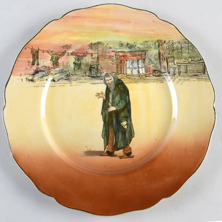 Dickens (Green Trim) Dinner Plate