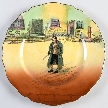 Dickens (Green Trim) Dinner Plate