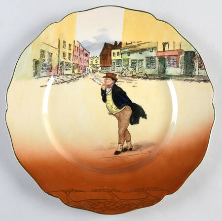 Dickens (Green Trim) Dinner Plate