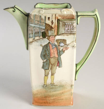 Dickens (Green Trim) Coffee Pot No Lid