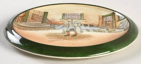 Dickens (Green Trim) Tea Pot Trivet