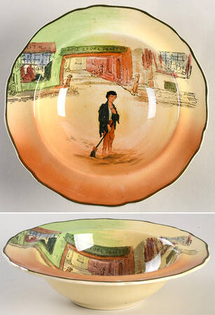 Dickens (Green Trim) Oatmeal Bowl