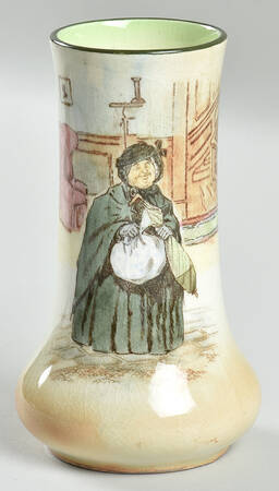 Dickens (Green Trim) 4" Bud Vase