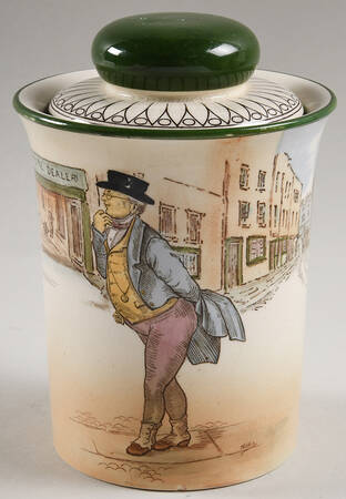 Dickens (Green Trim) Humidor & Lid