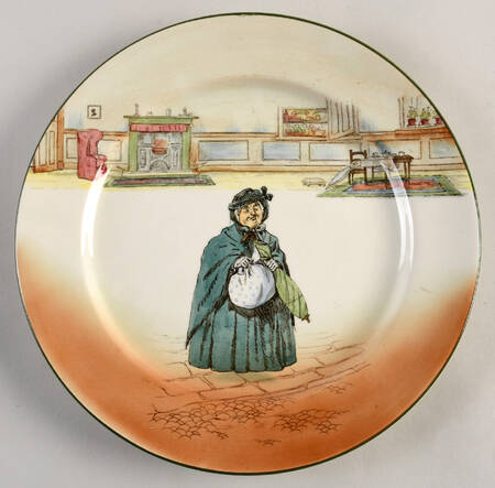 Dickens (Green Trim) Dinner Plate