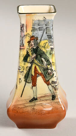 Dickens (Green Trim) 4" Bud Vase