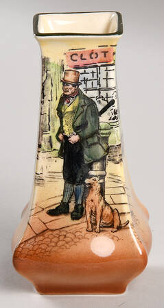Dickens (Green Trim) 4" Bud Vase