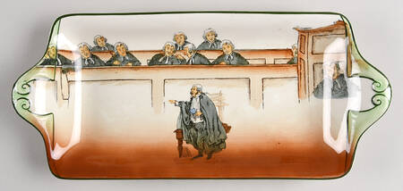 Dickens (Green Trim) 11" Sandwich Tray