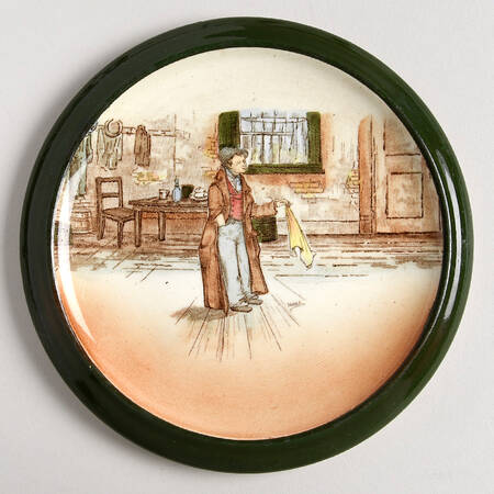 Dickens (Green Trim) Tea Pot Trivet