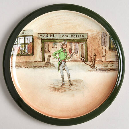 Dickens (Green Trim) Tea Pot Trivet