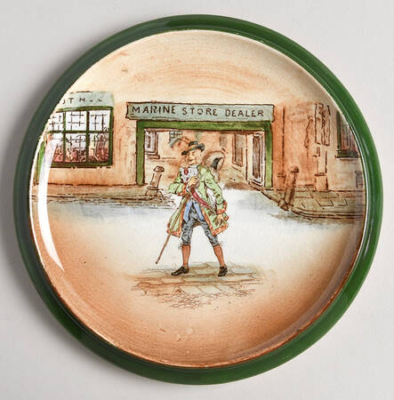 Dickens (Green Trim) Tea Pot Trivet