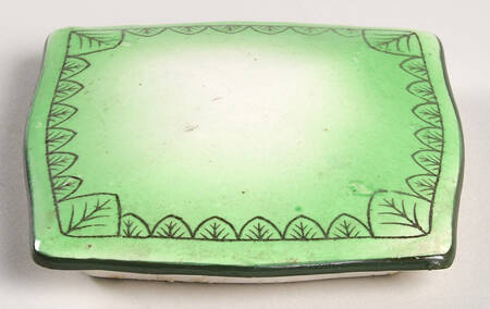 Dickens (Green Trim) Lid for Trinket Box