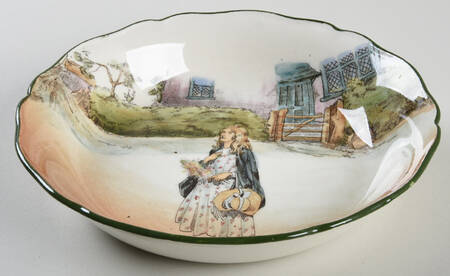 Dickens (Green Trim) Coupe Soup Bowl