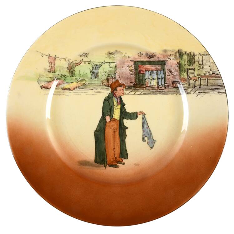 Dickens (Green Trim) Dinner Plate