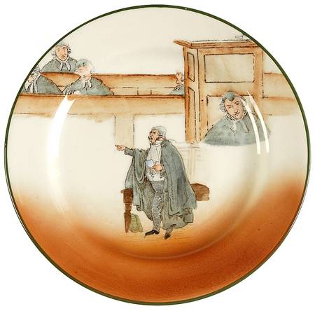Dickens (Green Trim) Bread & Butter Plate