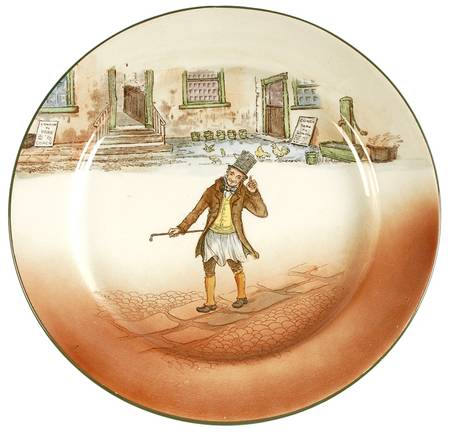Dickens (Green Trim) Dinner Plate