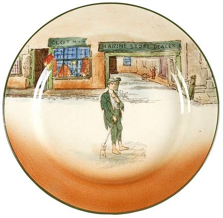 Dickens (Green Trim) Bread & Butter Plate